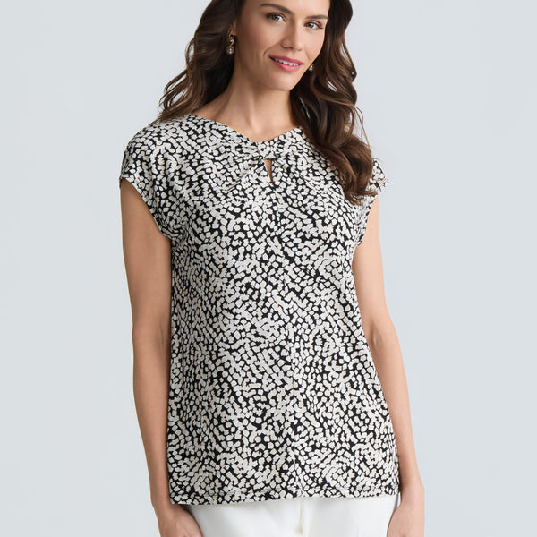 Plus Scrunch Knot Neck Top