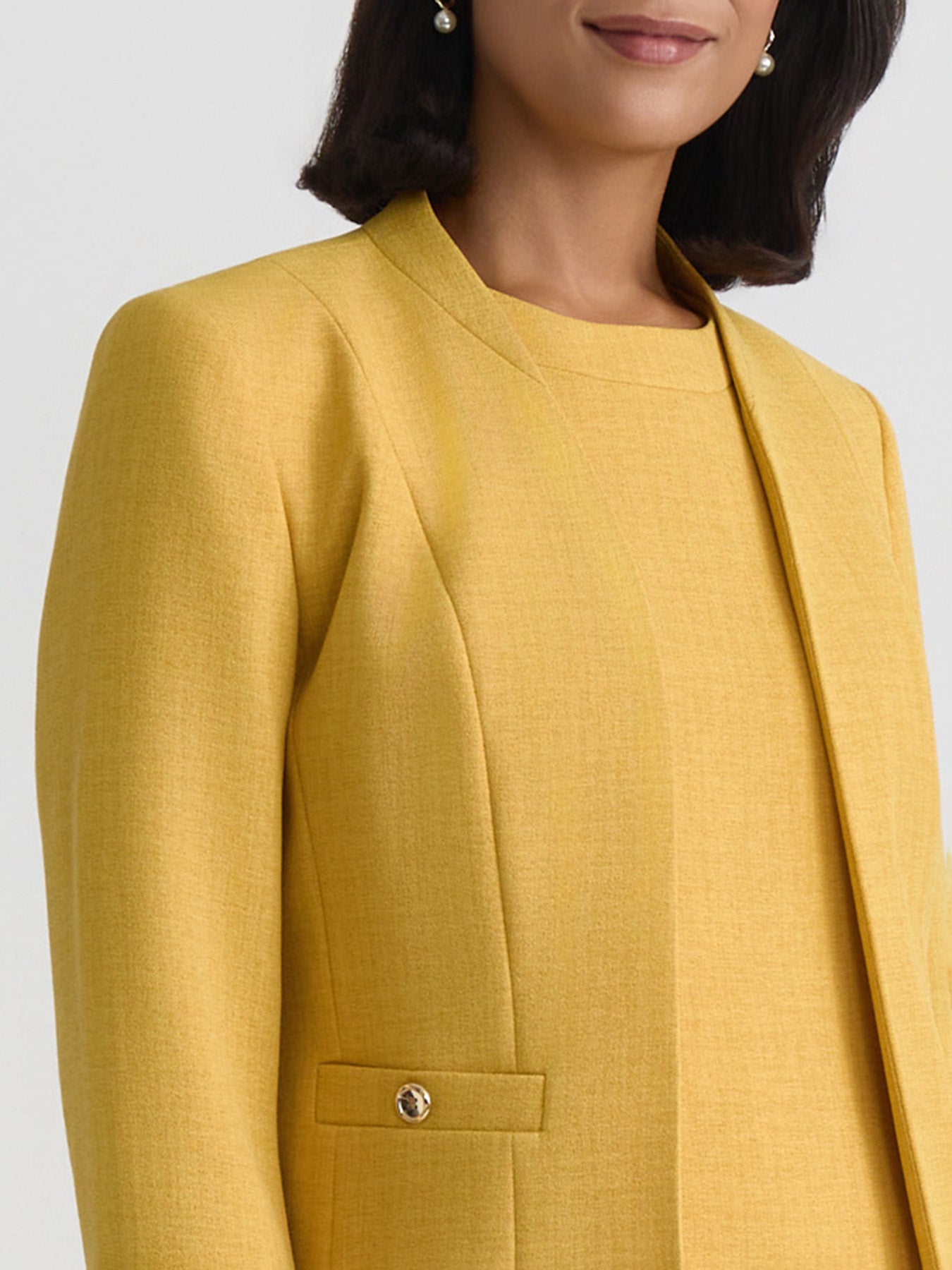 Open Front Seamed Jacket