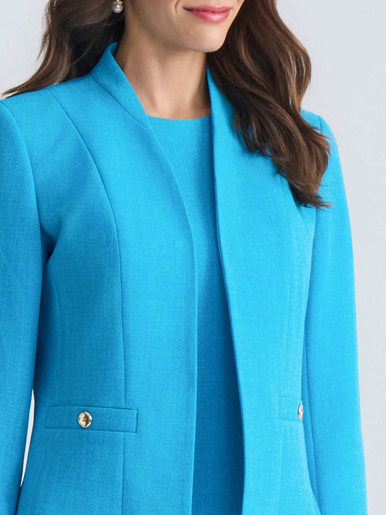 Open Front Seamed Jacket