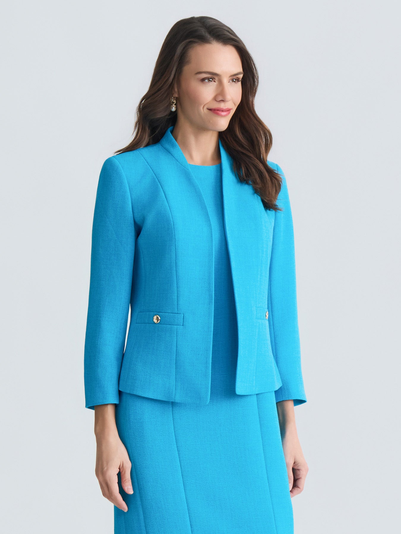 Open Front Seamed Jacket