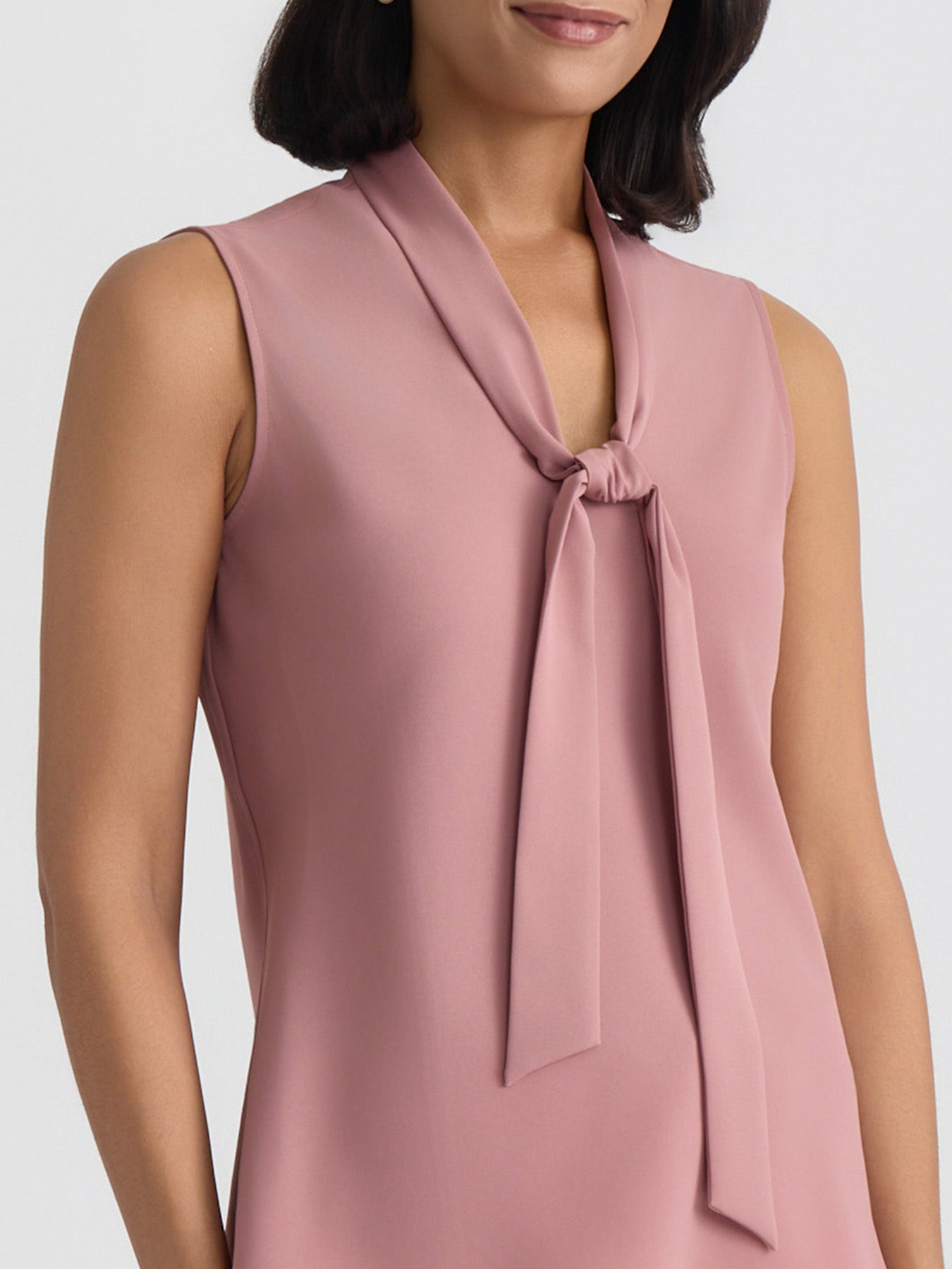 Tie Neck Sleeveless Blouse
