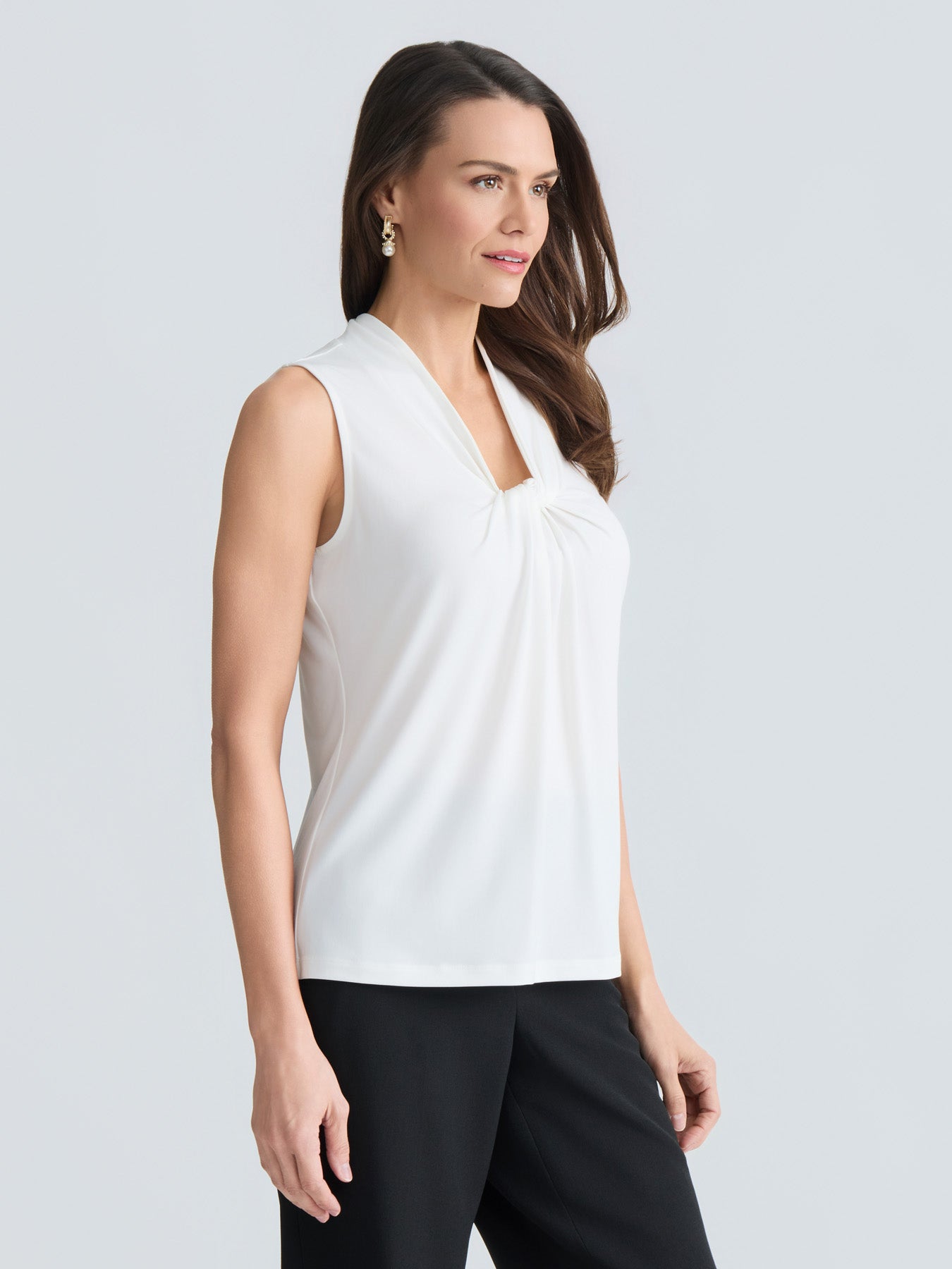 Knot Front Sleeveless Top