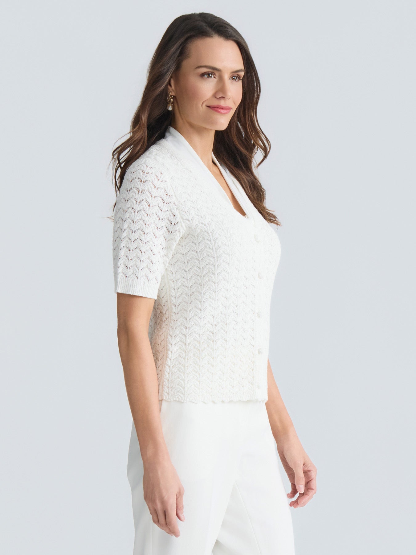 Texture Stitch Button Front Cardigan