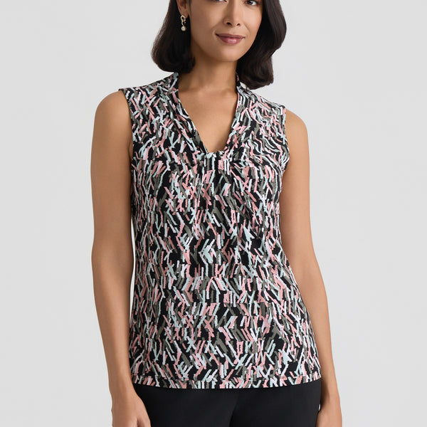 Knot Front Sleeveless Top