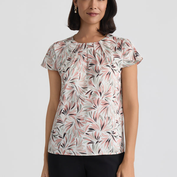 Pleat Neck Top
