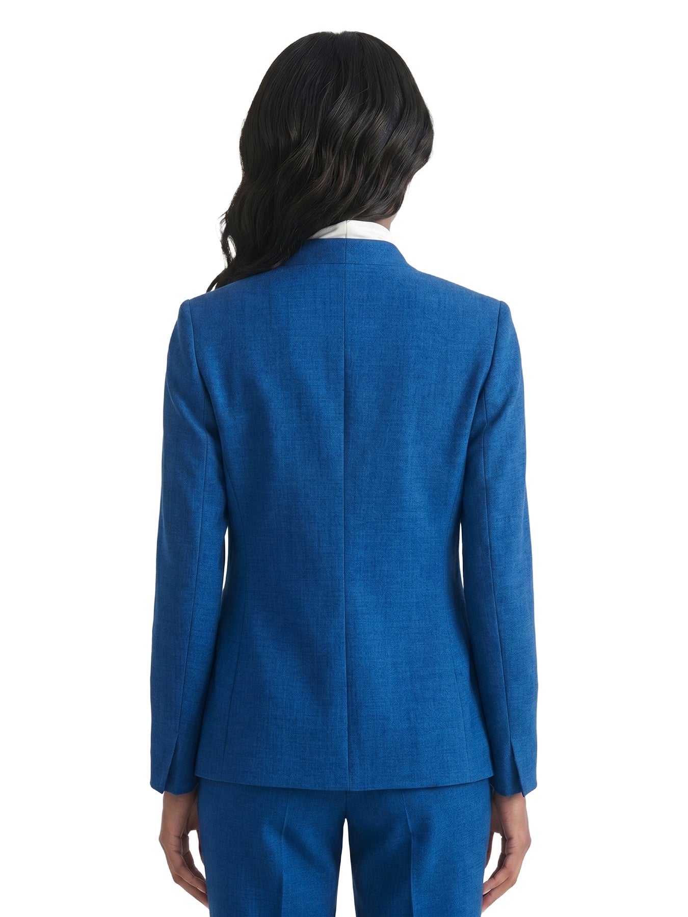 Collarless One Button Jacket