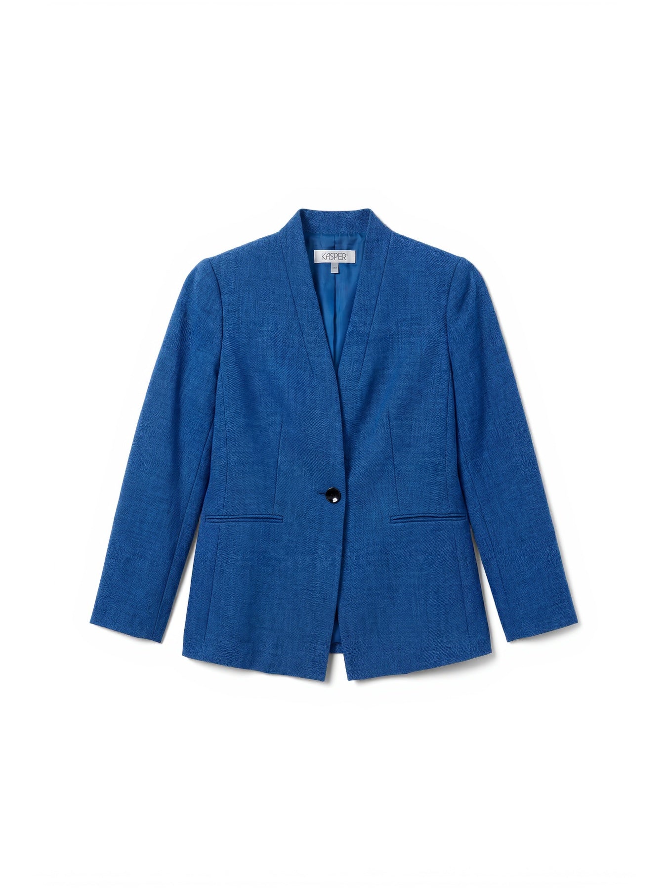Collarless One Button Jacket