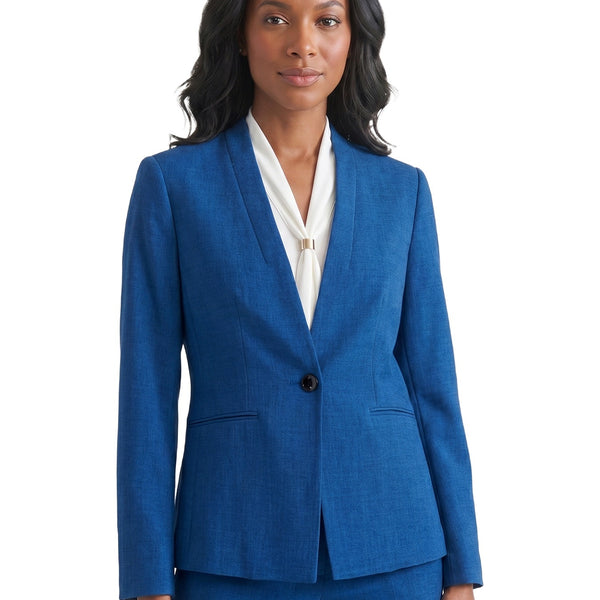 Collarless One Button Jacket