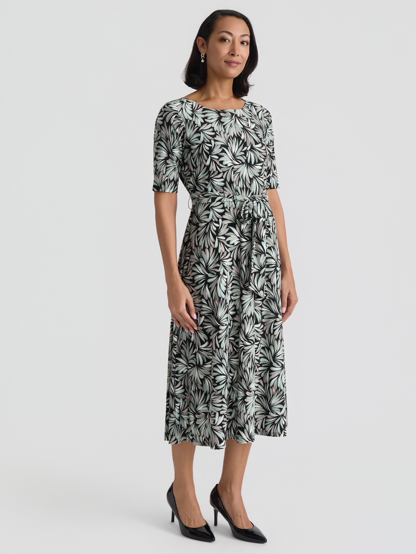 waist flare dress Louisa Midi Dress