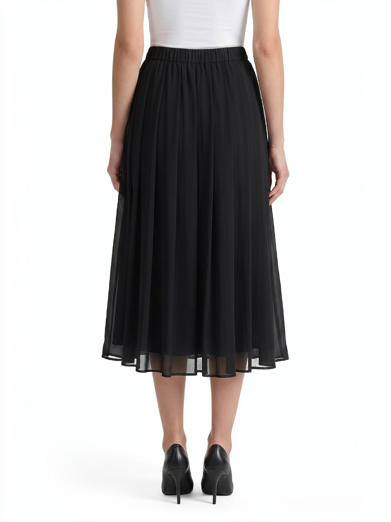 Pull-On Pleated Skirt