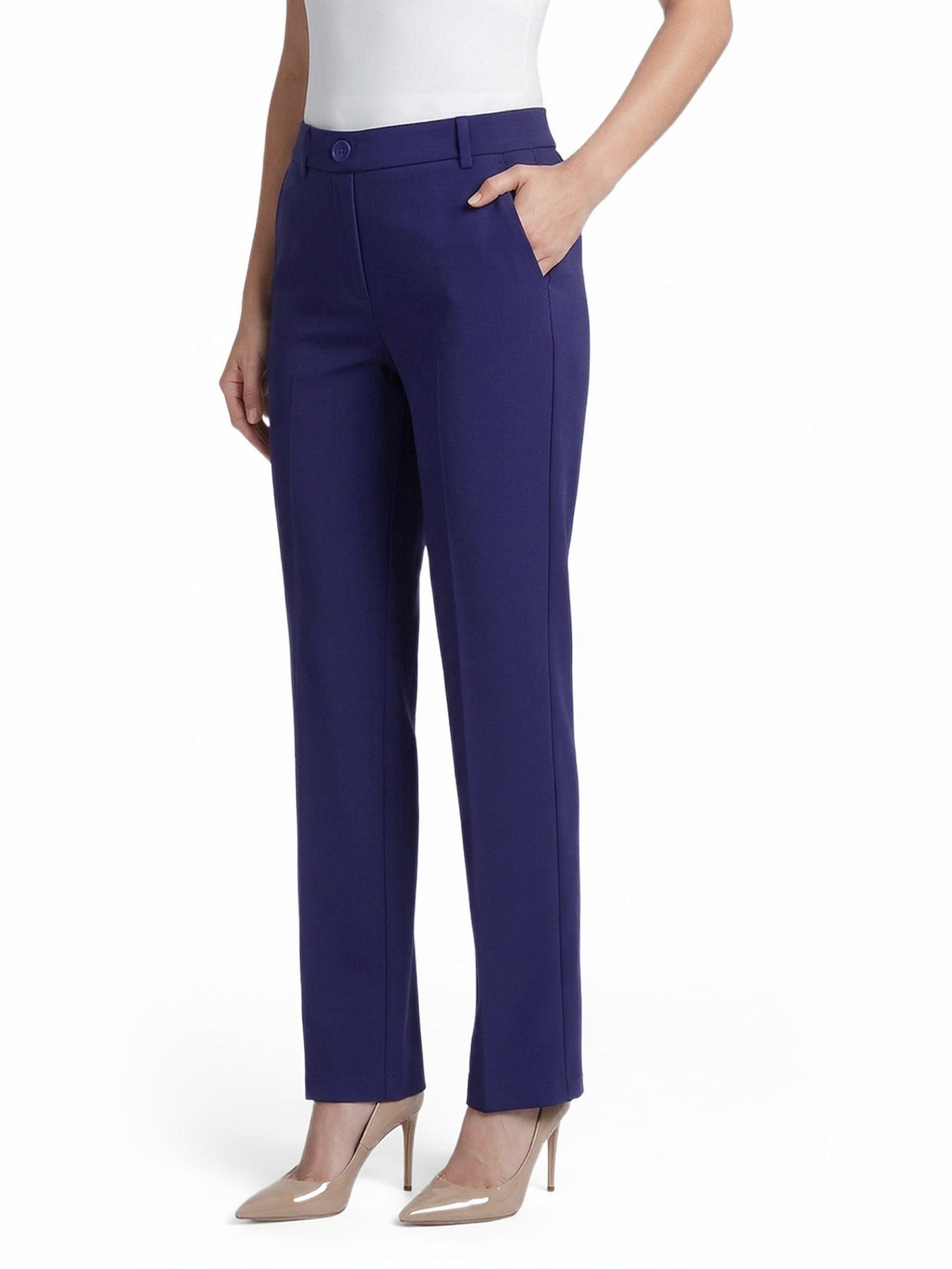 Audrey Pull-On Faux Fly Front Trouser