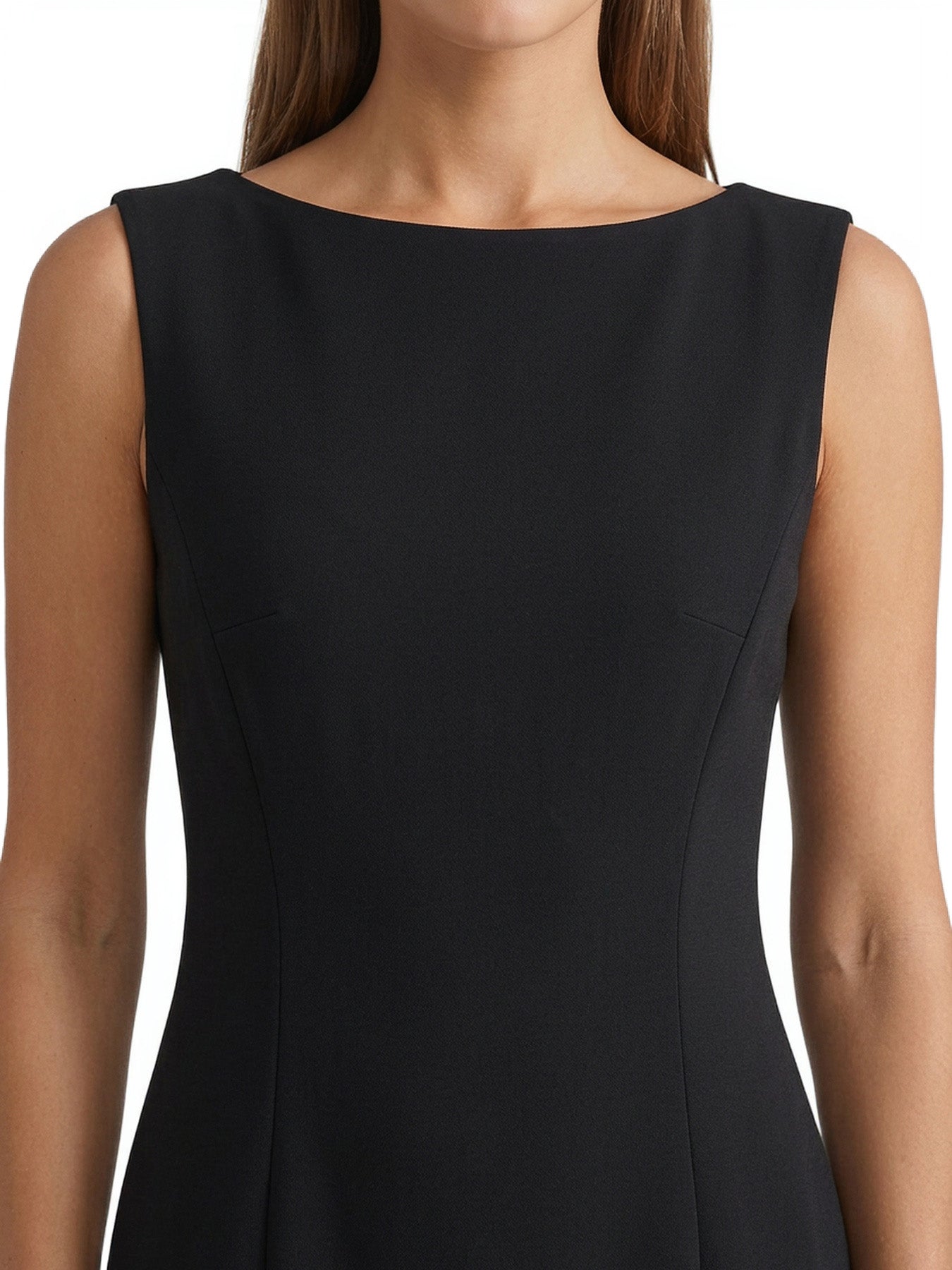 Kasper Women's Sleeveless Compression Boat Neck Sheath Dress - Black