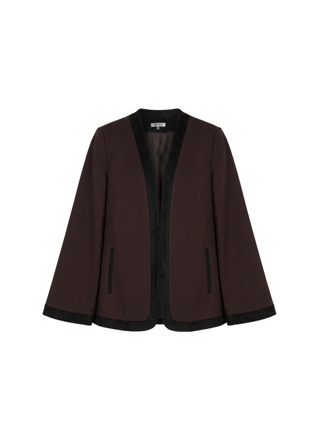Mixed Media Open Front Cape