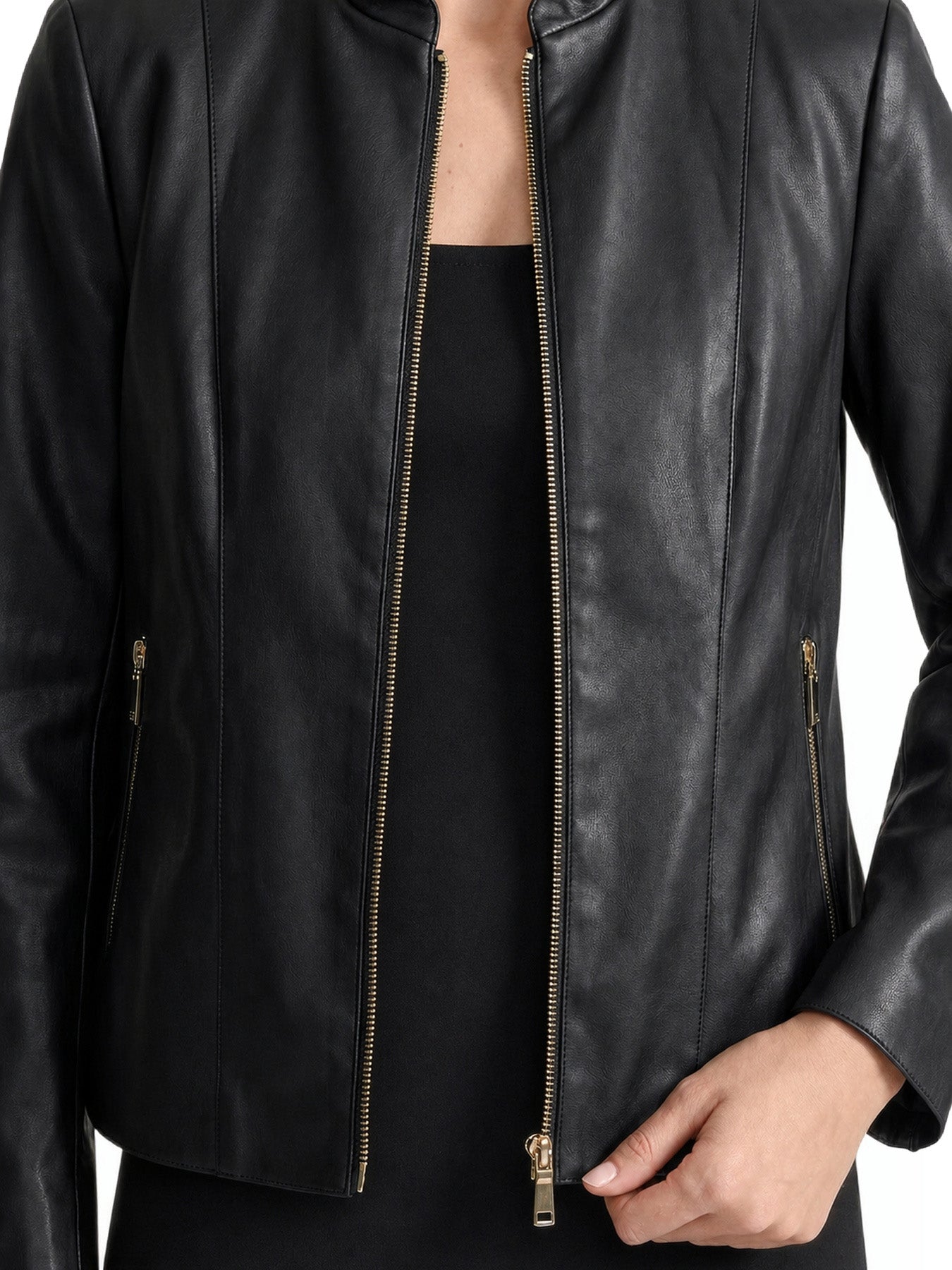 Vegan Leather Moto Jacket