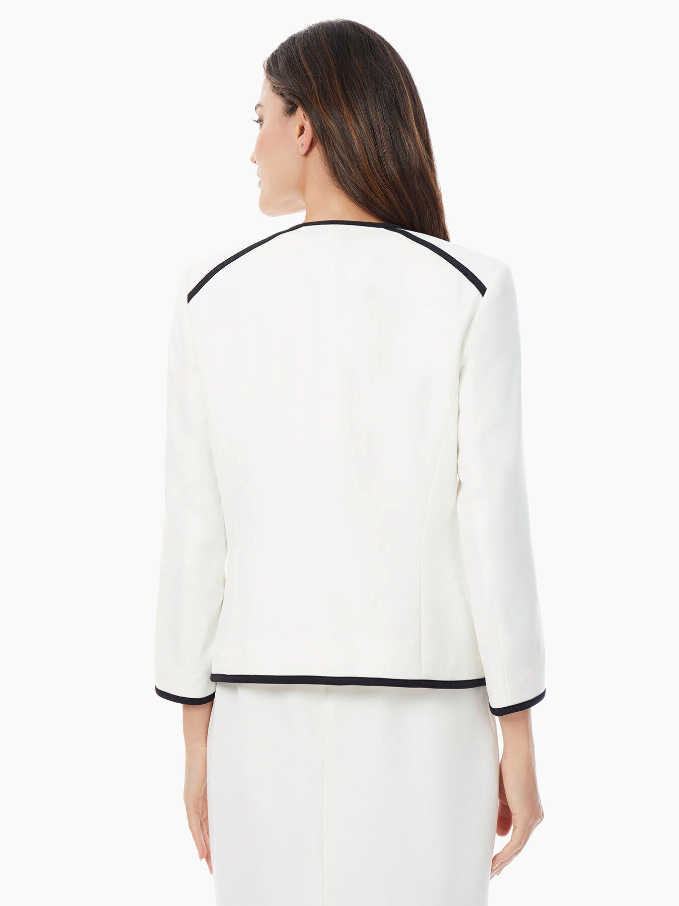 Crepe Jacket - White Blazer Jacket | Kasper