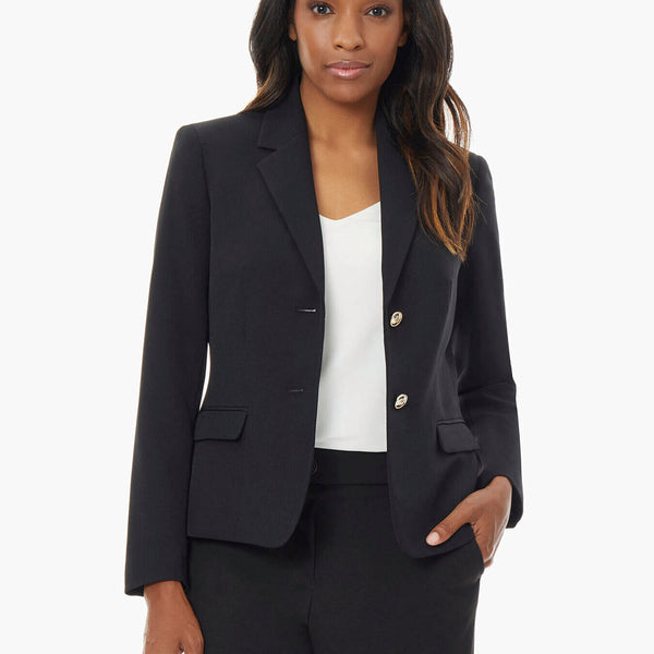 Crop Blazer 3x Blazer Women's Tweed Cropped Jacket In Black And