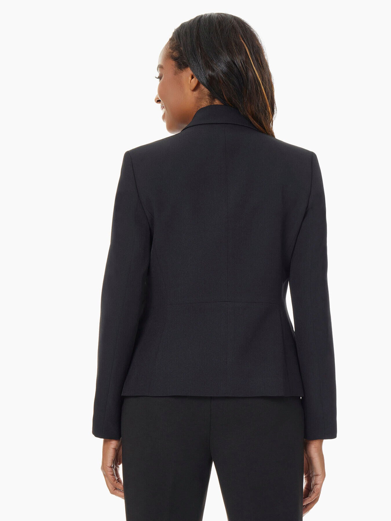 Two Gold Button Jacket, Iconic Stretch Crepe