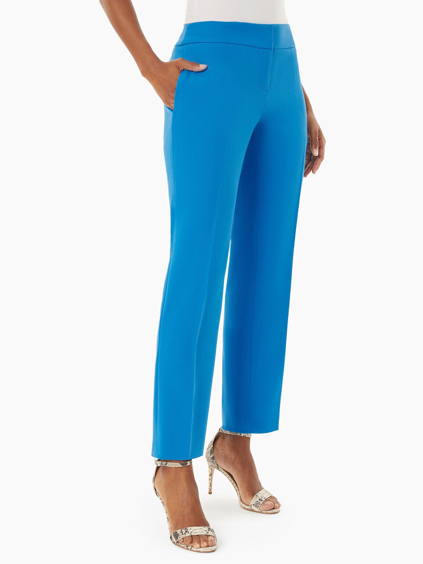 Blue Dress Pants - Stretch Crepe Pants