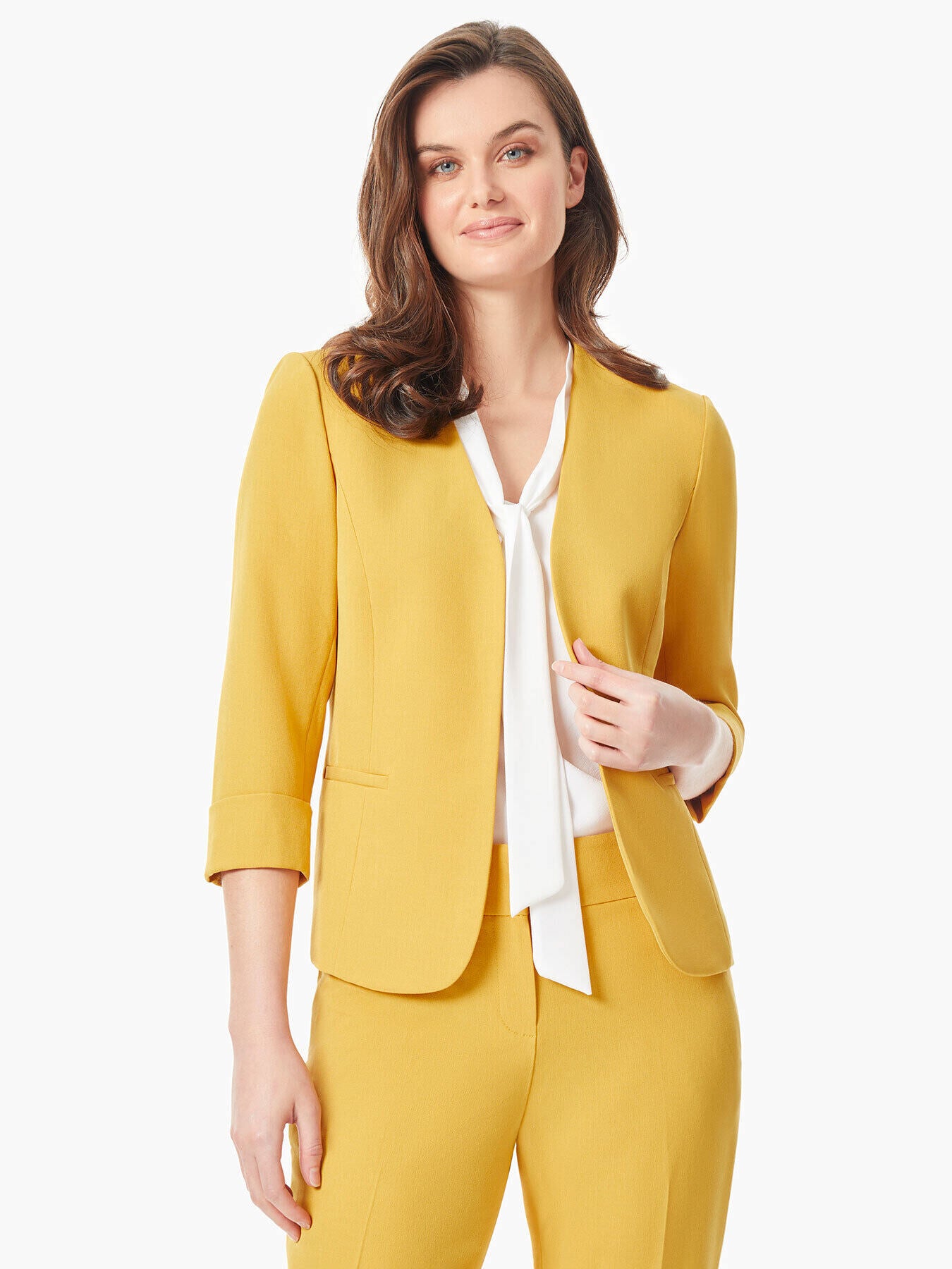 $129 Kasper Women's Textured Pique One-Button Blazer Suit Jacket Plus Size  24W