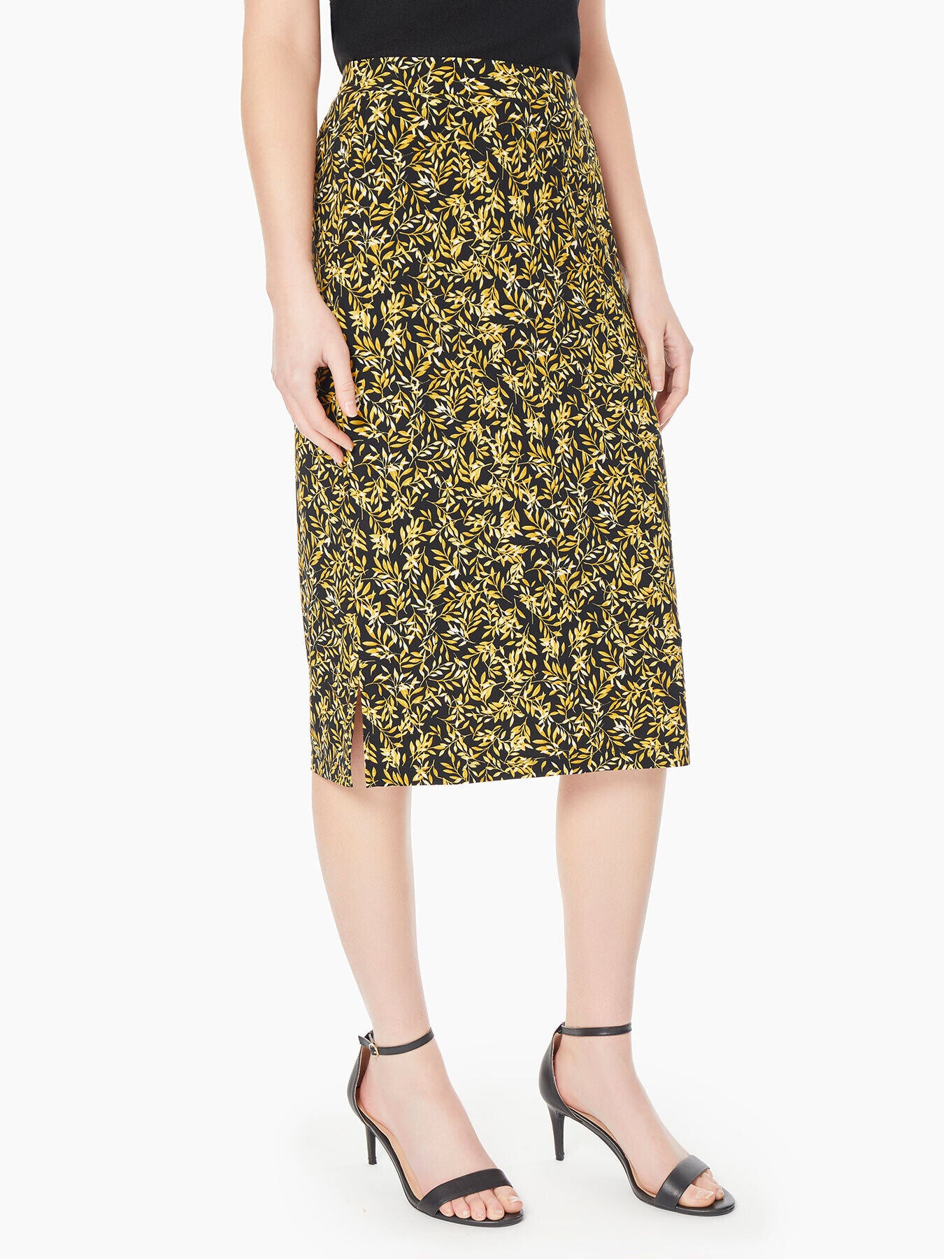 Black and Yellow Skirt - Plus Size A-Line Skirt | Kasper