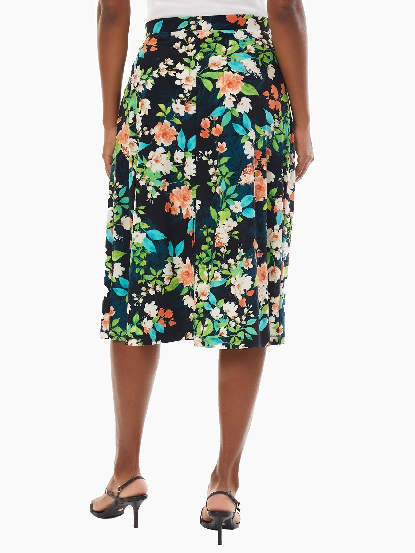 Midi Floral Skirt Plus Size ALine Skirt Kasper